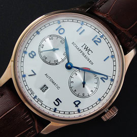 IWC ポルトギーゼ, Asian ムーブメント搭載 7日パワーリザーブ計フル稼働！