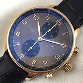 スーパーコピー時計IWCポルトギーゼ・ クロノグラフ 371482 Gold&Brown　v2 バージョン (ＺＦ工場)