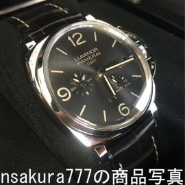 OFFICINE PANERAI スーパーコピーオフィチーネ パネライ ルミノール ドゥエ ３デイズ GMT パワーリザーブ オートマチック アッチャイオ PAM00944(Noob工場製品)