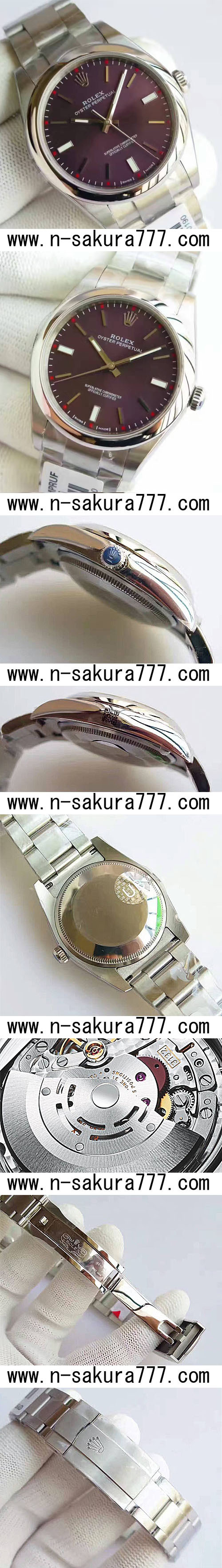 スーパーコピー時計ロレックス オイスターパーペチュアル 39mm 114300 Cal.3132ムーブメント - ウインドウを閉じる