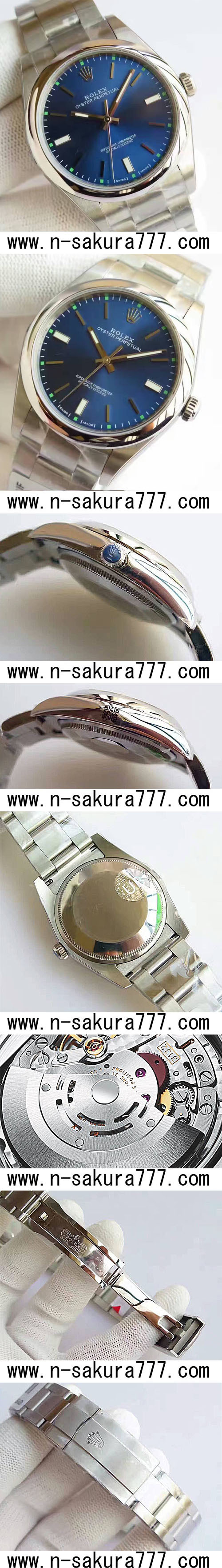 スーパーコピー時計ロレックス オイスターパーペチュアル 39mm 114300 Cal.3132ムーブメント - ウインドウを閉じる