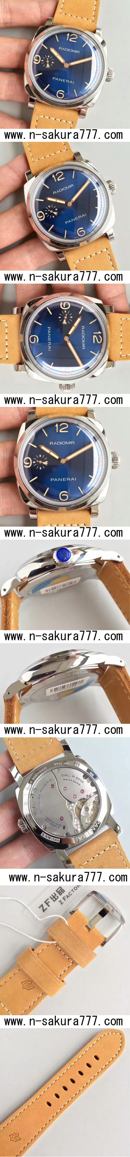 パネライ スーパーコピーPAM 690Blue Sandwich Sunburst Dial 3 Day 1940 Acciaio 47mm（ZF工場） - ウインドウを閉じる