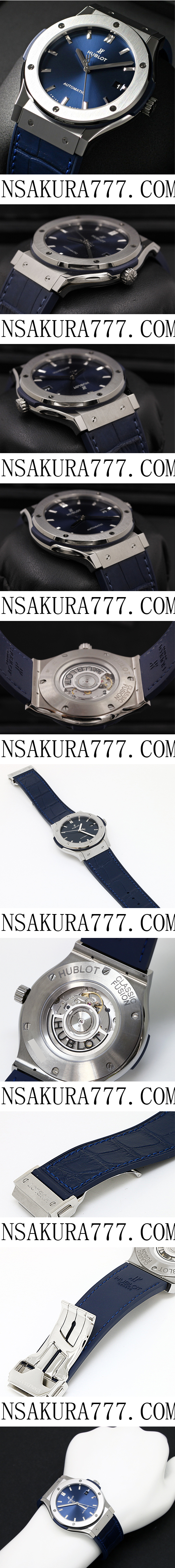 HUBLOT ウブロ コピークラシック フュージョン チタニウム ブルー 511.NX.7170.LR (Noob工場) - ウインドウを閉じる